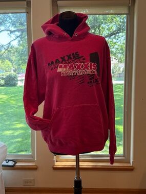 Pink Hooded Sweatshirt Size L
